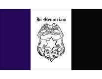 3'x5' Police Mourning Outdoor Nylon Flag