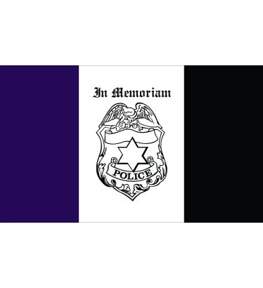 3'x5' Police Mourning Outdoor Nylon Flag