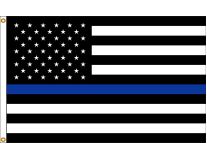 3'x5' Thin Blue Line U.S. Outdoor Nylon Flag