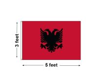 3'x5' Albania Nylon Outdoor Flag