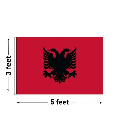 3'x5' Albania Nylon Outdoor Flag