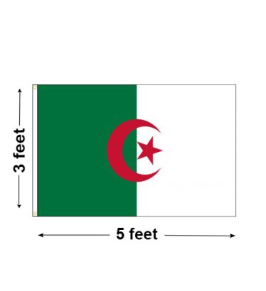 3'x5' Algeria Nylon Outdoor Flag