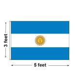 3'x5' Argentina Nylon Outdoor Flag