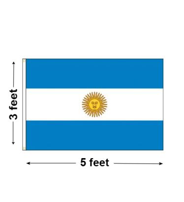 3'x5' Argentina Nylon Outdoor Flag