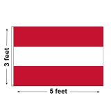 3'x5' Austria (No Eagle) Nylon Outdoor Flag