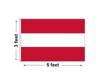 3'x5' Austria (No Eagle) Nylon Outdoor Flag