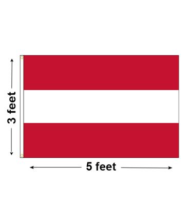 3'x5' Austria (No Eagle) Nylon Outdoor Flag