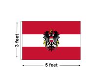 3'x5' Austria (with Eagle) Nylon Outdoor Flag