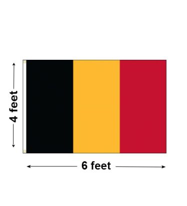 4'x6' Belgium Nylon Outdoor Flag