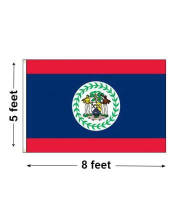 5'x8' Belize Nylon Outdoor Flag