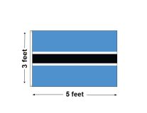 3'x5' Botswana Nylon Outdoor Flag