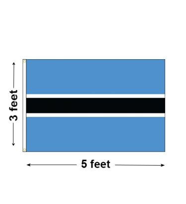 3'x5' Botswana Nylon Outdoor Flag