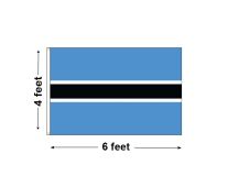 4'x6' Botswana Nylon Outdoor Flag