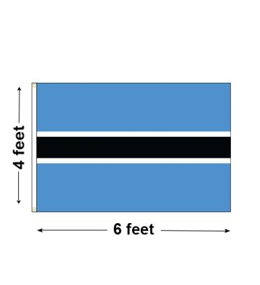 4'x6' Botswana Nylon Outdoor Flag