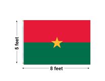 5'x8' Burkina Faso Nylon Outdoor Flag