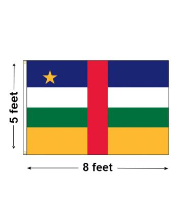 5'x8' Central African Republic Nylon Outdoor Flag