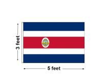 3'x5' Costa Rica Nylon Outdoor Flag