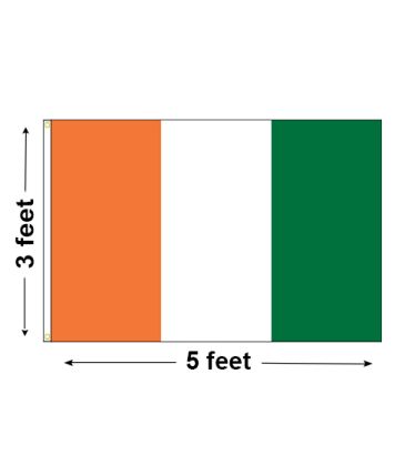 3'x5' Cote D ivoire Nylon Outdoor Flag