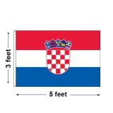 3'x5' Croatia Nylon Outdoor Flag