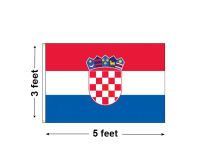 3'x5' Croatia Nylon Outdoor Flag