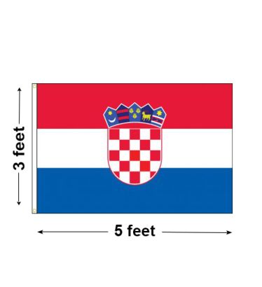 3'x5' Croatia Nylon Outdoor Flag