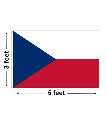 3'x5' Czech Republic Nylon Outdoor Flag