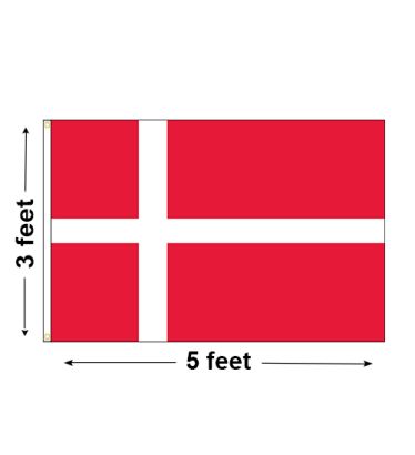 3'x5' Denmark Nylon Outdoor Flag