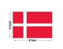 4'x6' Denmark Nylon Outdoor Flag