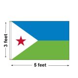 3'x5' Djibouti Nylon Outdoor Flag