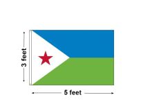 3'x5' Djibouti Nylon Outdoor Flag