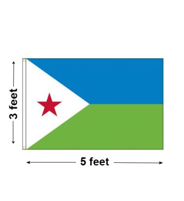 3'x5' Djibouti Nylon Outdoor Flag