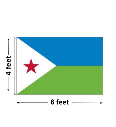 4'x6' Djibouti Nylon Outdoor Flag