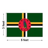 3'x5' Dominica Nylon Outdoor Flag