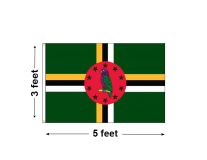 3'x5' Dominica Nylon Outdoor Flag