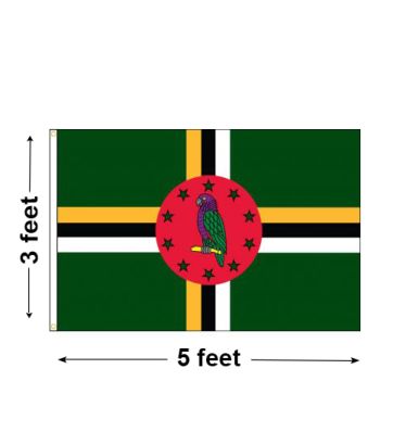 3'x5' Dominica Nylon Outdoor Flag