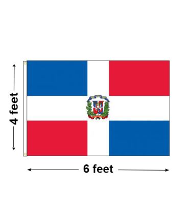 4'x6' Dominican Republic Nylon Outdoor Flag