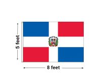 5'x8' Dominican Republic Nylon Outdoor Flag