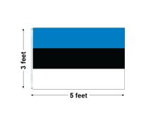 3'x5' Estonia Nylon Outdoor Flag