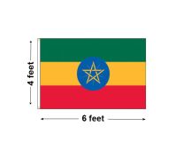 4'x6' Ethiopia Nylon Outdoor Flag