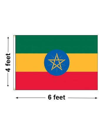 4'x6' Ethiopia Nylon Outdoor Flag