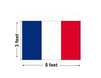 3'x5' France Nylon Outdoor Flag