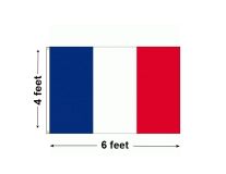 4'x6' France Nylon Outdoor Flag