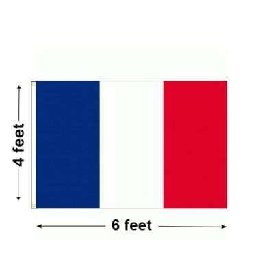 4'x6' France Nylon Outdoor Flag