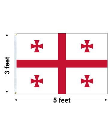 3'x5' Georgia Republic Nylon Outdoor Flag