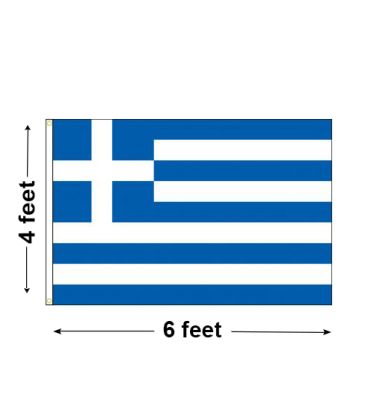 4'x6' Greece Nylon Outdoor Flag