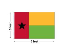 3'x5' Guinea Bissau Nylon Outdoor Flag