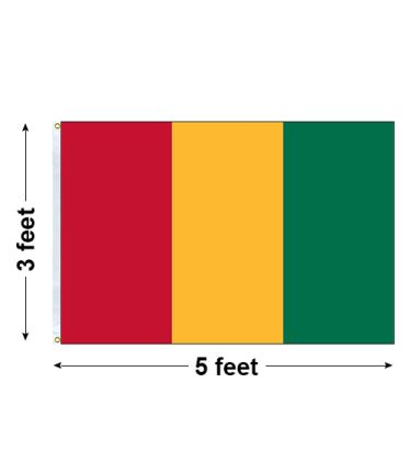 3'x5' Guinea Nylon Outdoor Flag