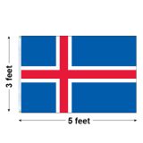 3'x5' Iceland Nylon Outdoor Flag