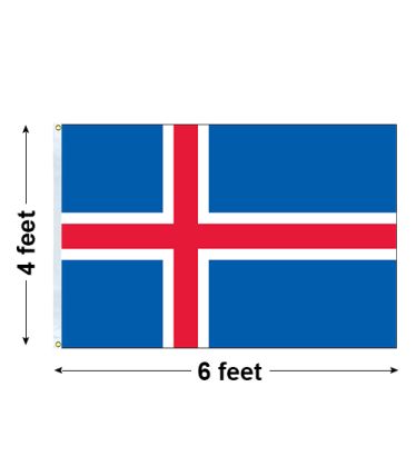 4'x6' Iceland Nylon Outdoor Flag