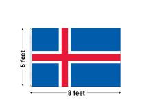 5'x8' Iceland Nylon Outdoor Flag